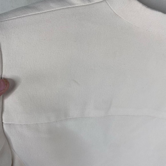 Alice + Oliva Cream Off White Black Oliver Draped Lapel Blazer Women's Size 6 - Picture 3 of 10